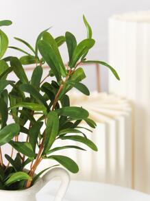 Chi nhánh thực vật nhân tạo 1pc - màu xanh lá - Xem 4