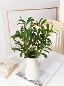 Chi nhánh thực vật nhân tạo 1pc - màu xanh lá - Xem 6