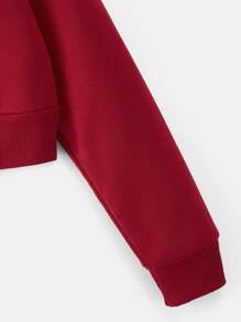 INAWLY Sudadera con capucha térmica con cordón y cremallera para otoño - Rojo - Ver 3