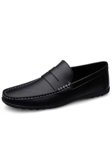 Mocassins Minimalistes Unisexes De Manfinity Avec Décoration En Surpiqûre Pour Homme, Glissement