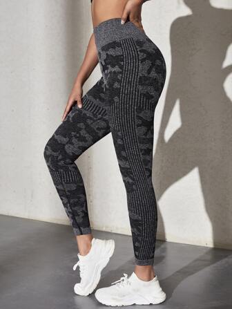 Striped & Camo Yoga Leggings Seamless Breathable Softness High Stretch Studio Sports Tights