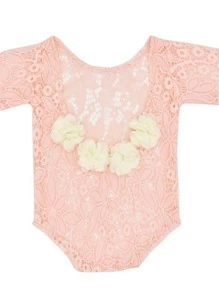 Đạo cụ chụp ảnh cho trẻ sơ sinh Đề can Hoa Dễ thương - Màu Hồng  San hô - Xem 3