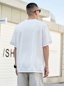 Manfinity Hypemode Tops Nam Lá thư Giải trí - trắng - Xem 2