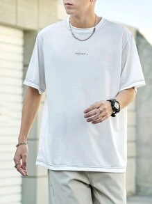 Manfinity Hypemode Tops Nam Lá thư Giải trí - trắng - Xem 7