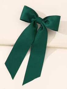 蝴蝶结装饰法式发夹，优雅情人节发饰，发夹，发卡，爪夹，发爪，学校用品，大学，蝴蝶结，可爱，优雅，女士冬季装扮，头部配饰，发卡，夏季，节日，旅行 - 綠色 - 查看 4