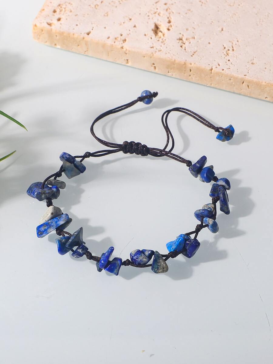 Vòng tay trang trí bằng đá - Xanh đậm - Xem 1