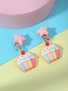 2pcs Girls Dessert Charm Ear Cuff - Multicolor - View 1