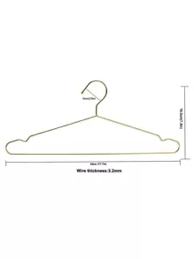 Gold Metal Clothes Hanger, Drying Rack, Storage Hanger, Standard Hanger, Gold Color - Gold - View 2