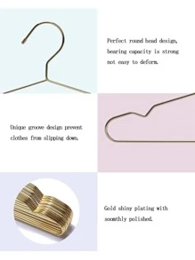 Gold Metal Clothes Hanger, Drying Rack, Storage Hanger, Standard Hanger, Gold Color - Gold - View 3