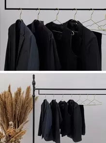 Gold Metal Clothes Hanger, Drying Rack, Storage Hanger, Standard Hanger, Gold Color - Gold - View 5