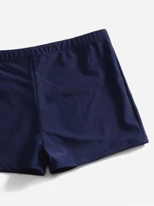 SHEIN Swim Summer Beach Tropical Print Tankini Set Self Belted Swim Dress & Boxer Shorts 2 Piece Swimsuit - Multicolor - View 3