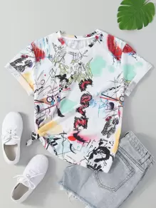 INAWLY Áo thun nữ Đồ họa Giải trí - Nhiều màu - Xem 1