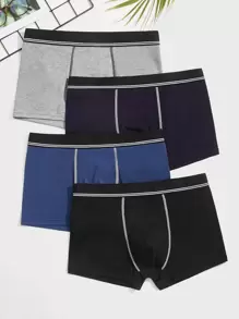 Men 4pcs Tape-waist Boxer Brief