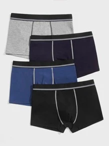 Men 4pcs Tape-waist Boxer Brief