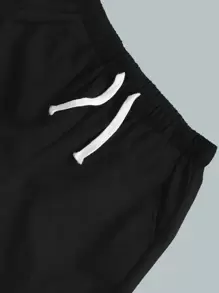 SHEIN Bộ hai mảnh Trai Dây kéo Túi Đồ họa Giải trí - Nhiều màu - Xem 4