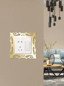 1 cái gương vuông công tắc đèn tường Sticker - Vàng - Xem 4