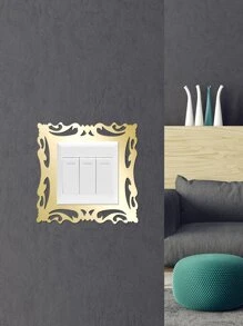 1 cái gương vuông công tắc đèn tường Sticker - Vàng - Xem 6