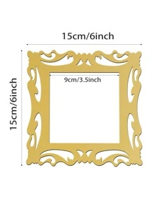1 cái gương vuông công tắc đèn tường Sticker - Vàng - Xem 8
