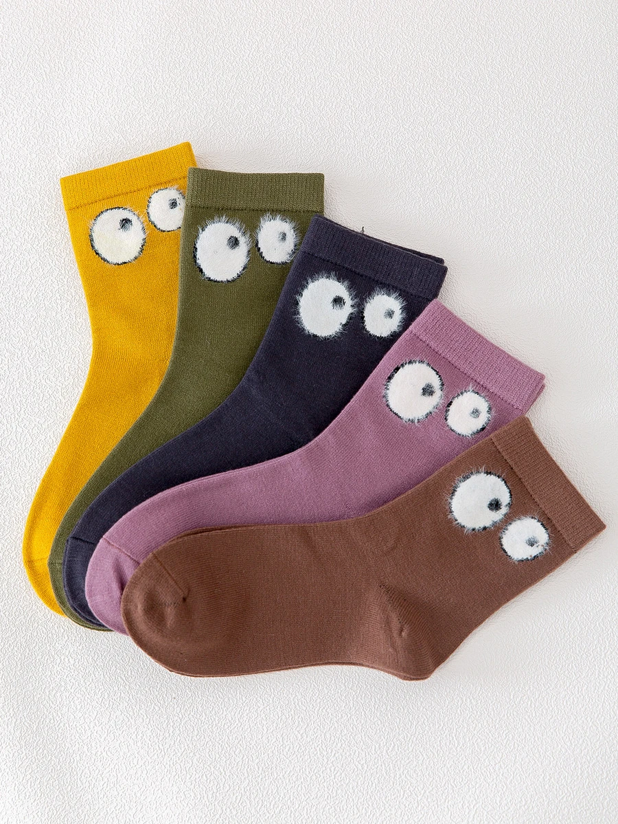 5雙卡通圖案襪子 - 查看 1