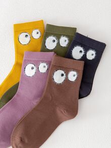 5雙卡通圖案襪子 - 查看 3