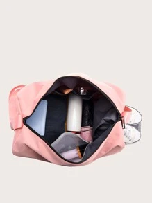 Bolsa De Fitness Multifuncional Con Separación En Seco Y Húmedo, Estilo Deportivo, Con Compartimento Para Zapatos, Para Gimnasio, Yoga, Camping Y Viajes, 1 Ud. - Rosa - Ver 3