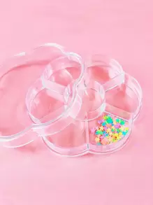 1 hộp lưu trữ trang trí móng tay hoa - Trong sáng - Xem 1