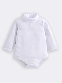 Conjunto De 2 Piezas De Mameluco De Cuello De Tortuga De Punto Acanalado Para Niño - Multicolor - Ver 3