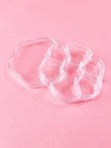 1 hộp lưu trữ trang trí móng tay hoa - Trong sáng - Xem 2