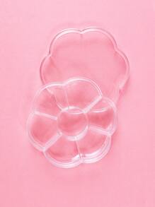 1 hộp lưu trữ trang trí móng tay hoa - Trong sáng - Xem 3