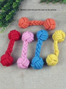 1 món quà tặng cho người yêu chó/mèo bằng dây bện màu ngẫu nhiên và đồ chơi nhai cho thú cưng của mẹ/mèo - Nhiều màu - Xem 3
