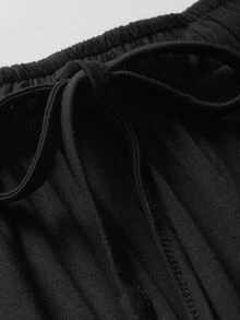 Latuza Bộ đồ giản dị  Nam Dây kéo Túi màu trơn Giải trí - màu đen - Xem 5