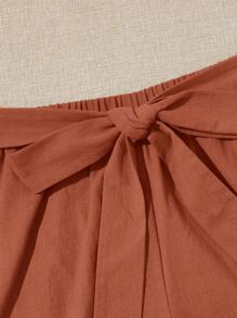 SHEIN VCAY 大码度假休闲短款背心和短裤两件套，女士服装两件套度假装女士夏季服装女士抹胸短款上衣 - 白色 - 查看 5