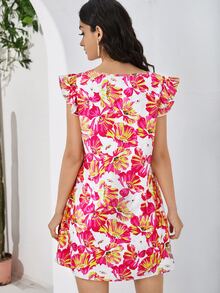 SHEIN Đầm Xù Hoa Boho - Nhiều màu - Xem 2