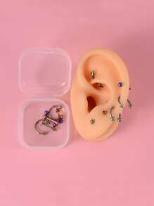 12 piezas pendientes de acero inoxidable - Multicolor - Ver 1