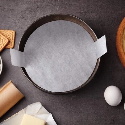 20 ชิ้นกระดาษสีทึบ, 8 นิ้วสีขาวรอบเค้กปอกกระดาษสำหรับการอบทอดอากาศครัวทอดอากาศสมุทรทอดอากาศกระดาษ airfryer ทอดอากาศ