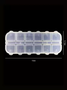 12 Grids Clear Nail Decoration Storage Box, 1pc Portable Makeup Organizer, Dust-Proof Travel Cosmetic Organizer Case For Nail Art Design Tools,Beads, Jewelry, Tools, Pill And Fishing Lures,Room,Home,Bedroom,Bathroom,House,Pink Room,Living Room Decor,Travel Stuff,Gift Bag,Gifts For Mom,Dad,Men,Friends,Teacher,Birthday,Wedding,Desk,Shelves,Accessories,Gift Boxes,Funny Gift,Storage