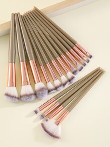 16 piezas Juego de brochas de maquillaje, Juego de brochas, Kit de brochas de maquillaje, Juego de brochas de maquillaje, Juego de maquillaje completo, Juego de brochas de maquillaje, Kit de maquillaje completo, Juego de brochas, Juego de brochas de maquillaje, Juego de regalo de maquillaje - Champán - Ver 1