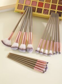 16 piezas Juego de brochas de maquillaje, Juego de brochas, Kit de brochas de maquillaje, Juego de brochas de maquillaje, Juego de maquillaje completo, Juego de brochas de maquillaje, Kit de maquillaje completo, Juego de brochas, Juego de brochas de maquillaje, Juego de regalo de maquillaje - Champán - Ver 2