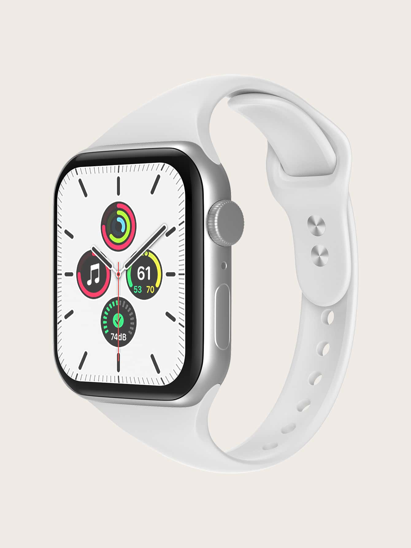 Dây đeo đồng hồ silicon tương thích với Apple Watch - trắng - Xem 1