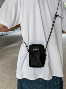 High School Students University Freshman Multifunctional Sling Bag Shoulder Bag Casual Bag Men Mini Crossbody Bag, Handbag Schoolbag For Travel,College,Outdoors,Sports,Commute Sling Bag Shoulder Bag Side Bag Square Bag Black Bag Small Bag For Holiday Summer Men Gifts College Bag Fathers Day Gifts DadFor Books Back To School Multi-Functional Dorm Sling Bag For Man Man Bag Cross Body Bag Side Bag School Supplies Fall Messenger Bag Bag For Man Cylinder Bag Old Money Halloween Christmas - Black - View 1