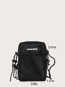 High School Students University Freshman Multifunctional Sling Bag Shoulder Bag Casual Bag Men Mini Crossbody Bag, Handbag Schoolbag For Travel,College,Outdoors,Sports,Commute Sling Bag Shoulder Bag Side Bag Square Bag Black Bag Small Bag For Holiday Summer Men Gifts College Bag Fathers Day Gifts DadFor Books Back To School Multi-Functional Dorm Sling Bag For Man Man Bag Cross Body Bag Side Bag School Supplies Fall Messenger Bag Bag For Man Cylinder Bag Old Money Halloween Christmas - Black - View 5