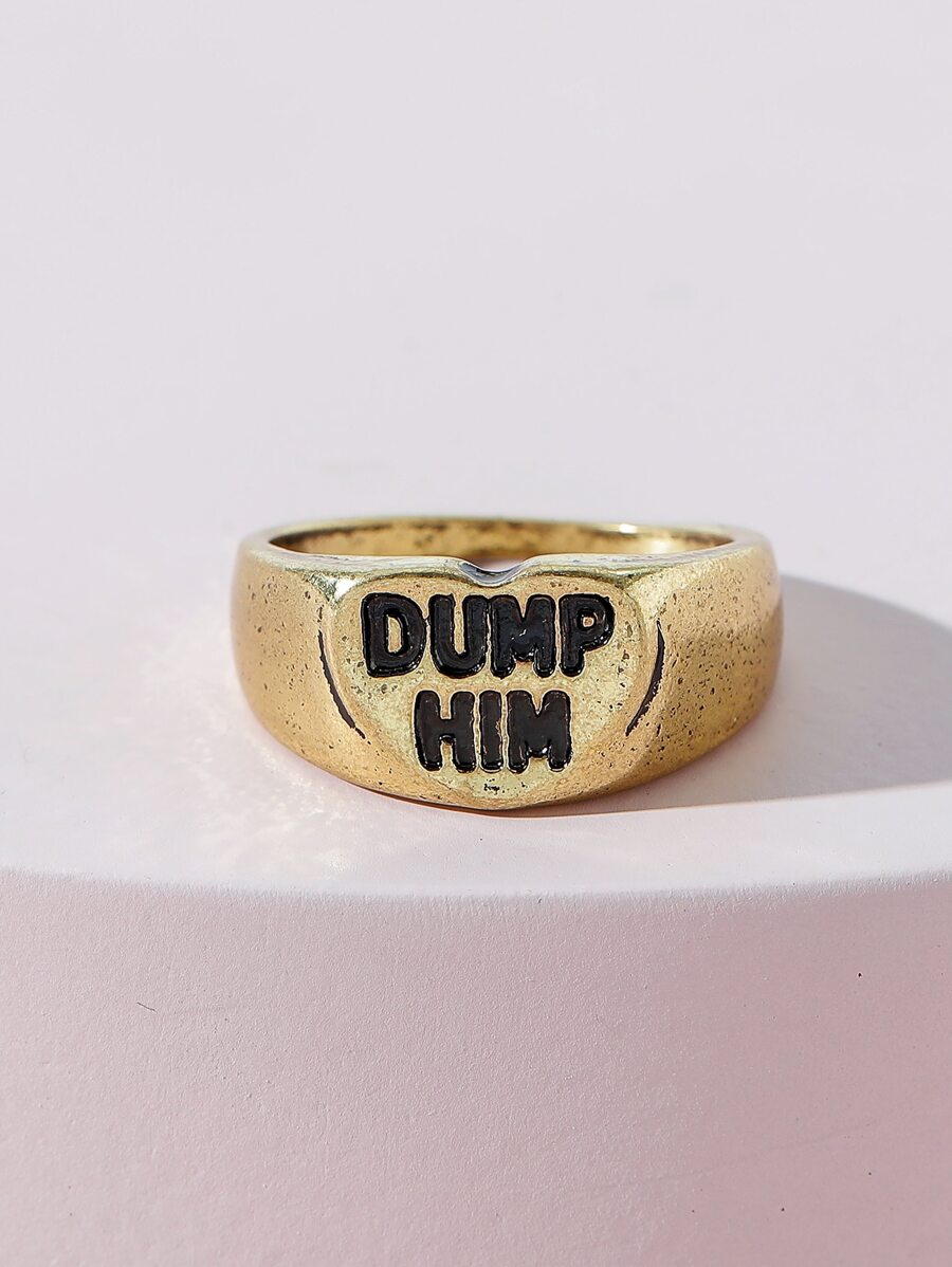 Letter Detail Ring | SHEIN USA
