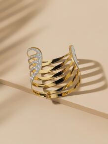 亮片細節鏤空開口手鐲 - 彩色 - 查看 2