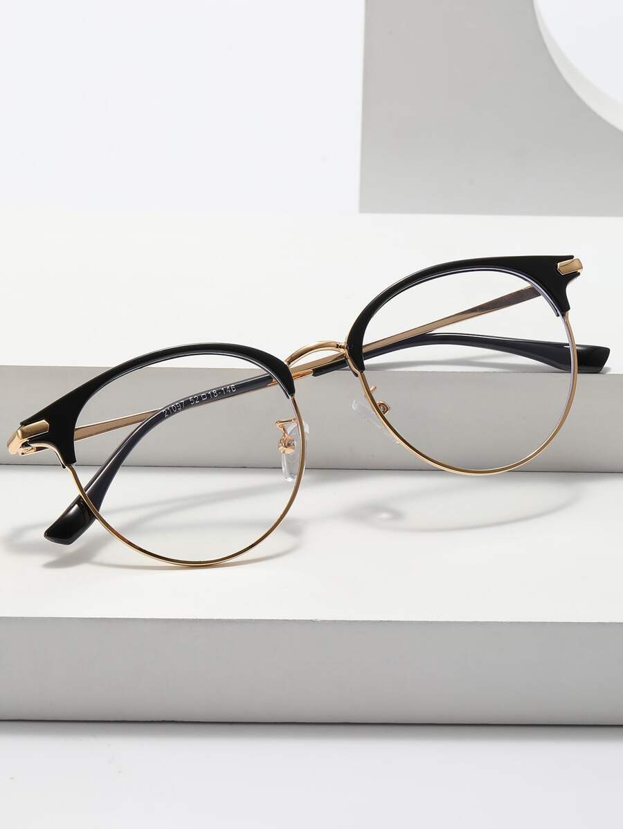 Metal Frame Women's Fashion Design Eyeglasses - Multicolor - View 1