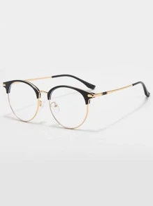 Metal Frame Women's Fashion Design Eyeglasses - Multicolor - View 2