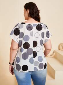 大碼波卡圓點襯衫 - 彩色 - 查看 2