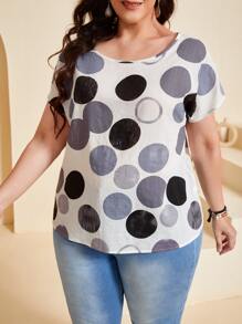 大碼波卡圓點襯衫 - 彩色 - 查看 3