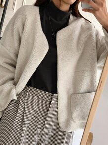 DAZY Camiseta De Punto Acanalada Con Cuello Falso - Negro - Ver 6