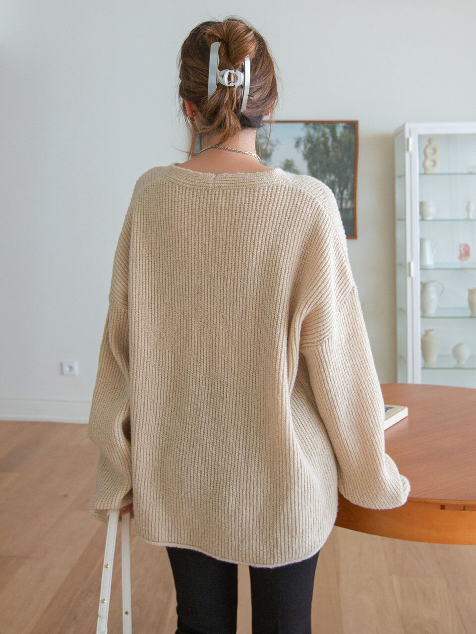 Drop Shoulder Ribbed Knit Sweater,Fall Women Clothes