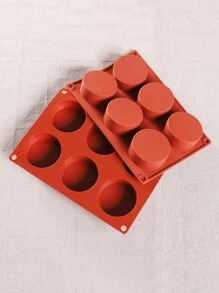 1入組小圓馬卡龍巧克力矽膠模具，可用於6個空格/15個空格/12個空格/55個空格，和1入組16個空格橢圓形巧克力模具 - 棕色 - 查看 5